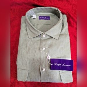 Pre-Fall-Indigo Green Long Sleeve button down